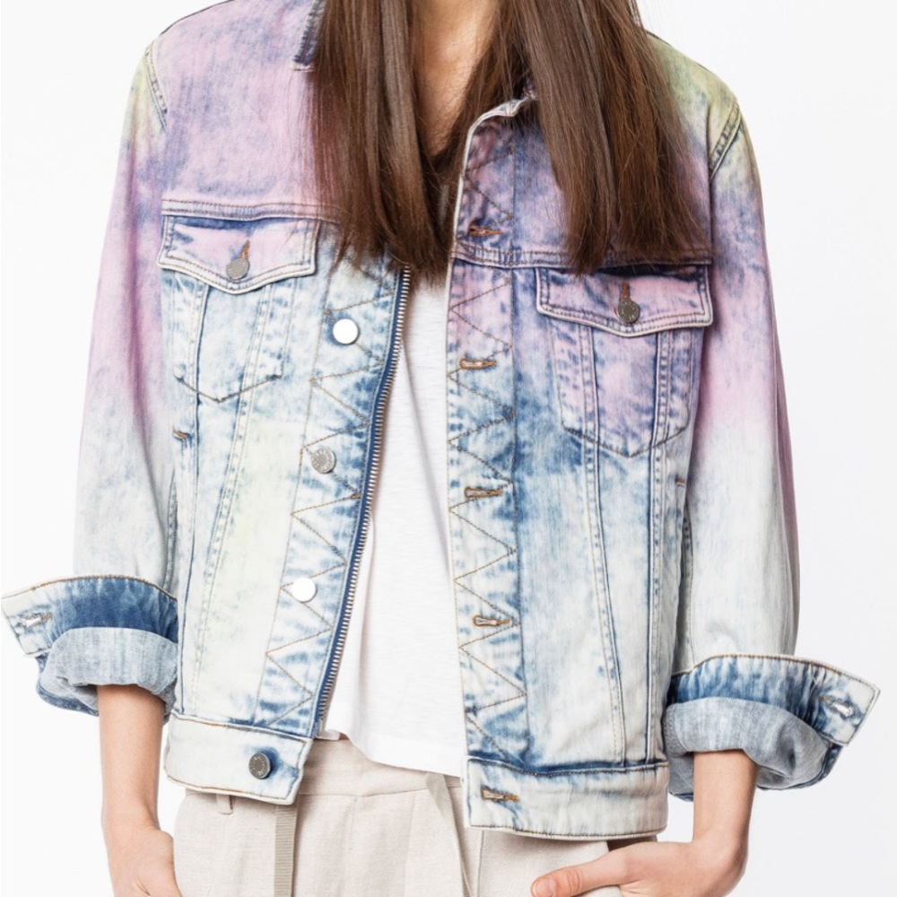 Zadig & Voltaire Kase Tie Dye Jean Jacket